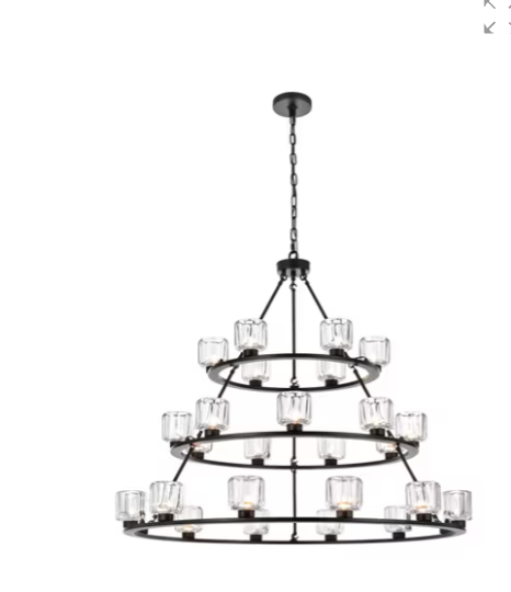Screenshot 2025-11-24 at 9.55.58 AM 3-Tier Glass Cylinder Chandelier – Black Metal Finish